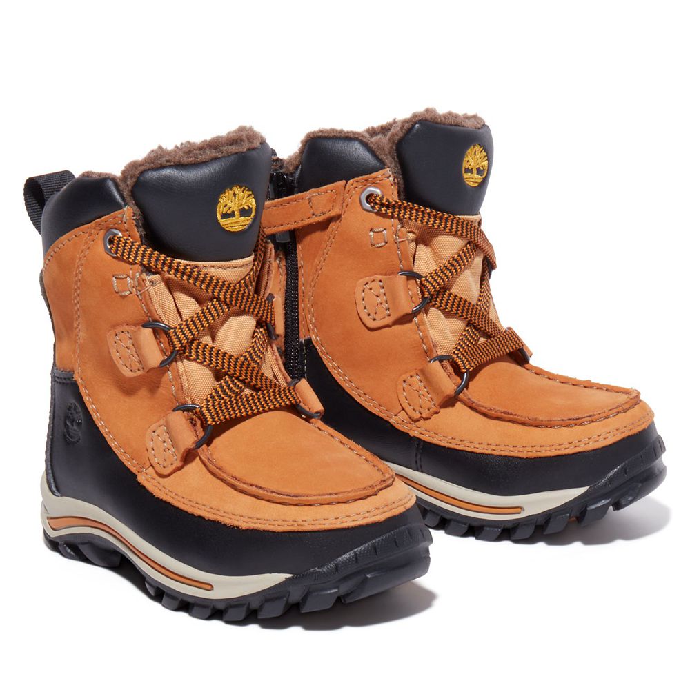 Botas de Nieve Timberland Niños Toddler Chillberg Waterproof Marrones/Negras - Chile PHS-790153